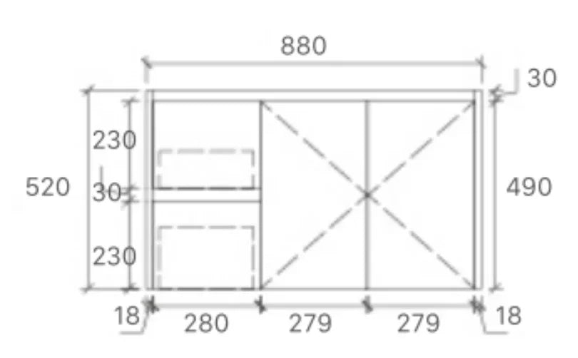 BV03WH Gloss White Fingerpull Wall Hung Vanity - 600 / 750 / 900 / 1200 / 1500 / 1800mm