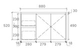 BV03WH Gloss White Fingerpull Wall Hung Vanity - 600 / 750 / 900 / 1200 / 1500 / 1800mm