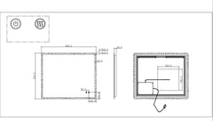 Rectangle Frameless Front Lit LED Bathroom Mirror Touch-on Switch - Various Sizes