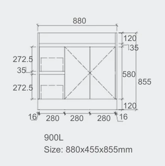 BV60 Wooden Fingerpull Freestanding Vanity - 600 / 750 / 900 / 1200 / 1500 / 1800mm
