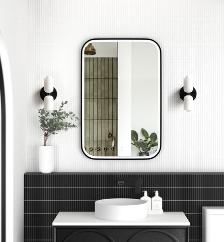 Rectangle Curved LED Mirrors - 900/1200/1500mm - Frameless/With Frame