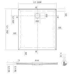 Profile Low Profile Polymarble Shower Base - Various Sizes