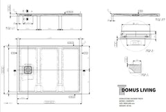 Cemento Concrete Texture Shower Floor (European Made) - Various Colours & Sizes