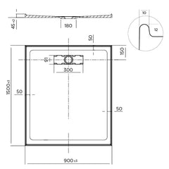 Elite Low Profile Polymarble Shower Base - Various Sizes