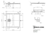 Cemento Concrete Texture Shower Floor (European Made) - Various Colours & Sizes