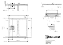 Cemento Concrete Texture Shower Floor (European Made) - Various Colours & Sizes