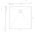 Builder Range Tile Shower Tray with Slotted Square Waste (Australian Made) - Various Sizes