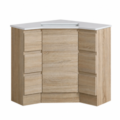 BV42 Timber Fingerpull Freestanding Corner Vanity - 600 / 900mm