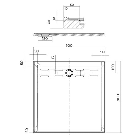 Urban Low Profile Polymarble Shower Base - Various Sizes