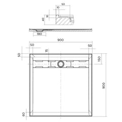 Urban Low Profile Polymarble Shower Base - Various Sizes