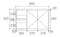 BV56WH (460mm Depth) Matte Grey Shaker Wall Hung Vanity - 600 / 750 / 900 / 1200 / 1500 / 1800mm
