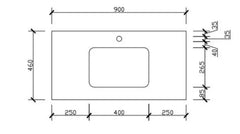 AU Pure White Silica-Free 25mm thick Solid Surface Vanity Top with Undermount Basin - Various Size