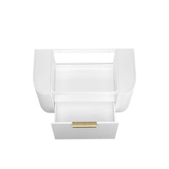 BV63WH Curved Fluted Matte White Wall Hung Vanity - 600 / 750 / 900 / 1200 / 1500 / 1800mm