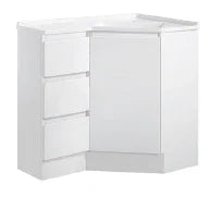 BV41 Gloss White Freestanding Corner Vanity - 410 / 600 / 900mm