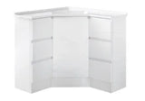 BV41 Gloss White Freestanding Corner Vanity - 410 / 600 / 900mm