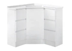BV41 Gloss White Freestanding Corner Vanity - 410 / 600 / 900mm