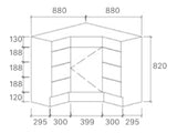 BV42 Timber Fingerpull Freestanding Corner Vanity - 600 / 900mm