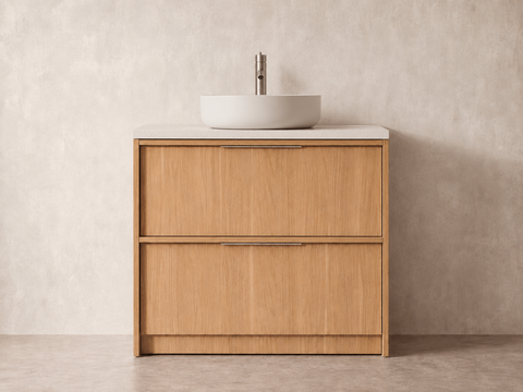 BV101 (465mm Depth) Framed Woodgrain Freestanding Vanity- 900 / 1200 / 1500mm