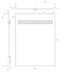 Tile Over Shower Tray with Channel Grate (Australian Made) - Various Sizes