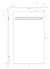 Tile Over Shower Tray with Channel Grate (Australian Made) - Various Sizes