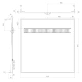 Budget Tile Over Shower Tray Base with Channel Grate (Australian Made) - Various Sizes