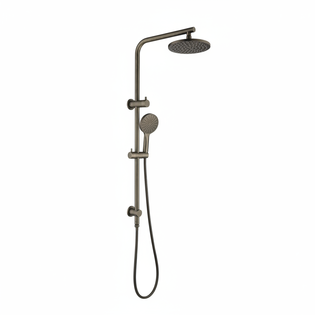 Vue Round Dual Shower Rail - Various Colours