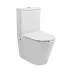 Short Projection Back To Wall Rimless Flush Toilet Suite with Soft Close Seat - White (4 Star)