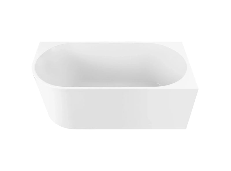 Apollo Right Hand Corner Freestanding Bath 1500mm - Gloss White