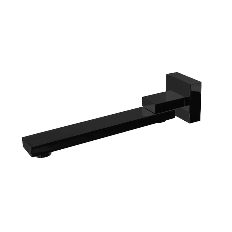 Square Corner Bath Swivel Spout - Chrome / Black
