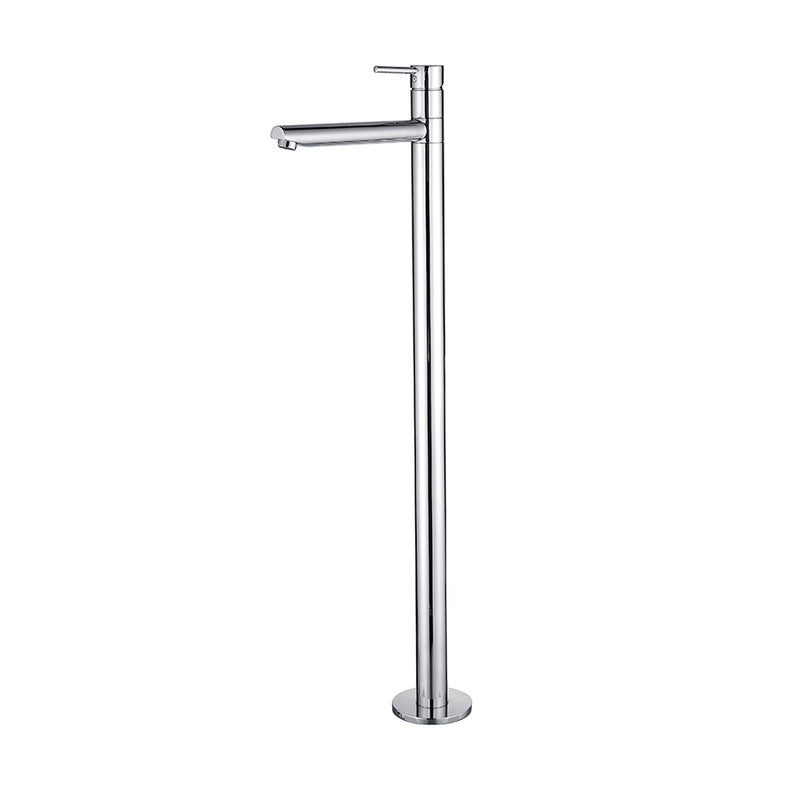 Round Freestanding Bath Mixer / Filler with Spout - Chrome