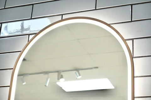 Arched Shape LED Mirror Touchless switch with Demister 500x900mm - Frameless / with Frame