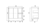BV03 Gloss White Fingerpull Freestanding Vanity - 600 / 750 / 800 / 900 / 1000 / 1200 / 1500 / 1800mm