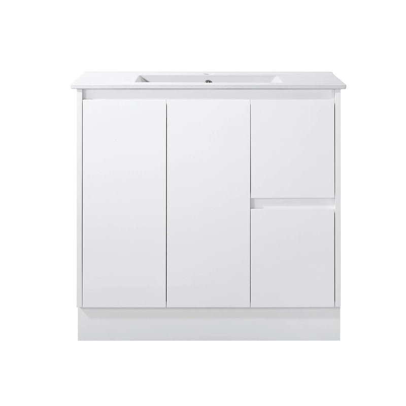 BV03 Gloss White Fingerpull Freestanding Vanity - 600 / 750 / 800 / 900 / 1000 / 1200 / 1500 / 1800mm