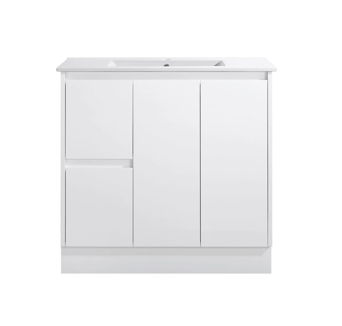 BV03 Gloss White Fingerpull Freestanding Vanity - 600 / 750 / 800 / 900 / 1000 / 1200 / 1500 / 1800mm
