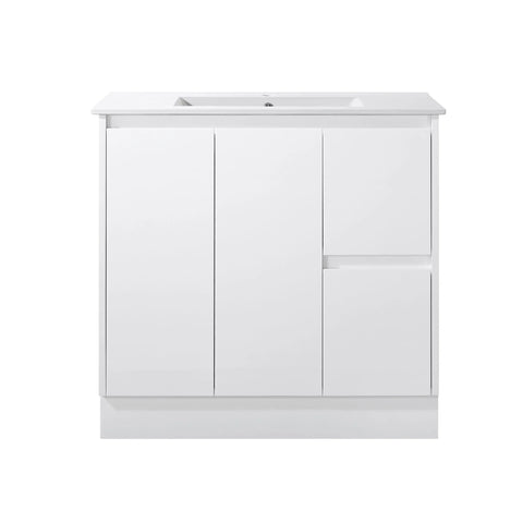 BV03 Gloss White Fingerpull Freestanding Vanity - 600 / 750 / 800 / 900 / 1000 / 1200 / 1500 / 1800mm