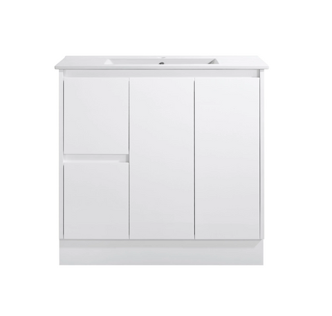 BV03 Gloss White Fingerpull Freestanding Vanity - 600 / 750 / 800 / 900 / 1000 / 1200 / 1500 / 1800mm