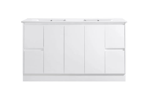 BV03 Gloss White Fingerpull Freestanding Vanity - 600 / 750 / 800 / 900 / 1000 / 1200 / 1500 / 1800mm