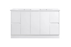 BV03 Gloss White Fingerpull Freestanding Vanity - 600 / 750 / 800 / 900 / 1000 / 1200 / 1500 / 1800mm