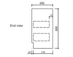 BV10 Dark Oak Fingerpull Freestanding Vanity - 600 / 750 / 900 / 1200 / 1500 / 1800mm