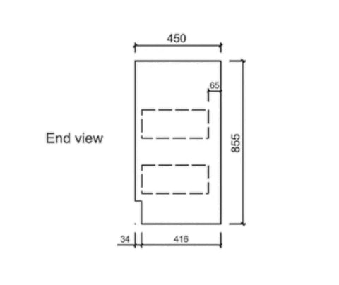 BV15 Gloss White Fingerpull Freestanding Vanity - 600 / 750 / 900 / 1200 / 1500 / 1800mm
