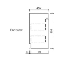 BV15 Gloss White Fingerpull Freestanding Vanity - 600 / 750 / 900 / 1200 / 1500 / 1800mm
