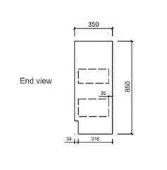 BV11 Slimline (360mm depth) Dark Oak Fingerpull Freestanding Vanity - 600 / 750 / 900mm