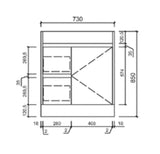 BV38 Slimline (360mm Depth) Gloss White Freestanding Vanity - 600 / 750 / 900 / 1200mm