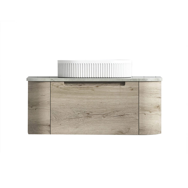 BV16WH Ash Woodgrain Fingerpull Wall Hung Vanity - 750 / 900 / 1200 / 1500 / 1800mm