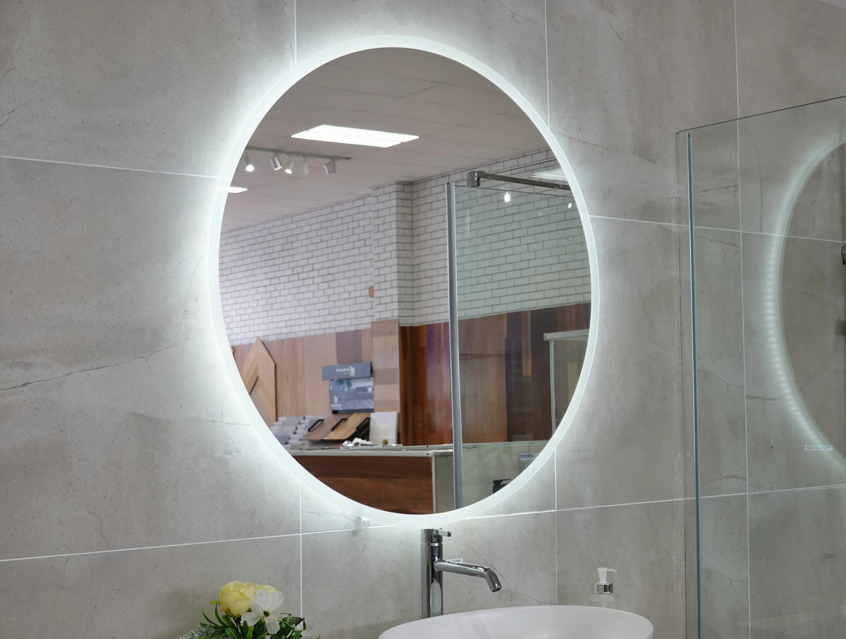 Round LED Mirror Touchless Switch with Demister 700mm / 900mm - Frameless / With Frame