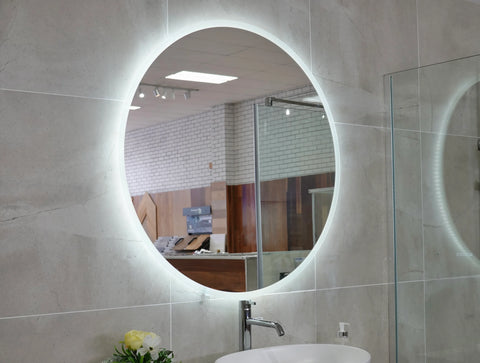 Round LED Mirror Touchless Switch with Demister 700mm / 900mm - Frameless / With Frame