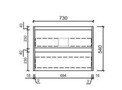 BV10WH Dark Oak Fingerpull Wall Hung Vanity - 600 / 750 / 900 / 1200 / 1500S / 1500D / 1800mm