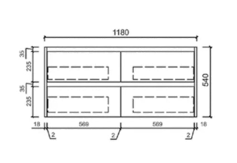 BV15WH Gloss White Fingerpull Wall Hung Vanity - 600 / 750 / 900 / 1200 / 1500S / 1500D / 1800mm