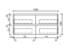 BV15WH Gloss White Fingerpull Wall Hung Vanity - 600 / 750 / 900 / 1200 / 1500S / 1500D / 1800mm