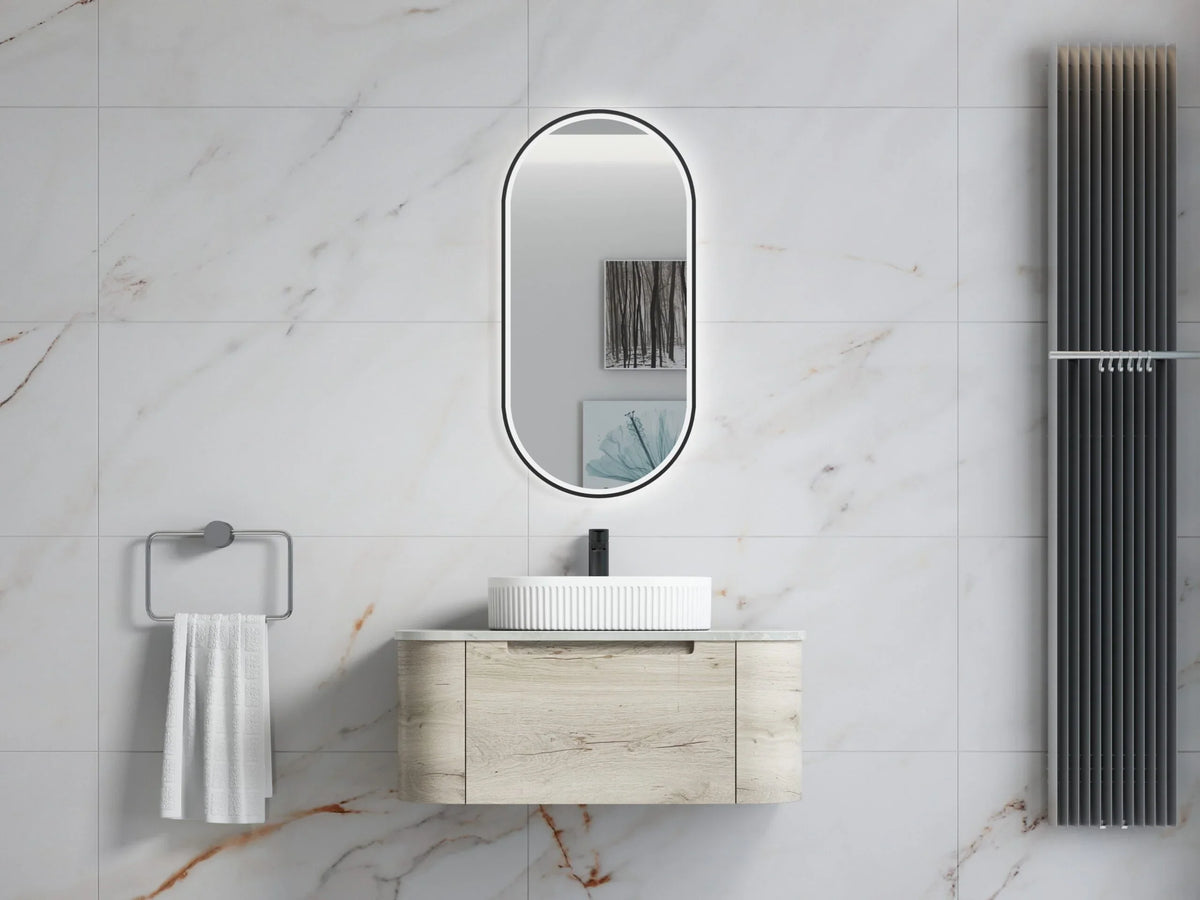 BV16WH Ash Woodgrain Fingerpull Wall Hung Vanity - 750 / 900 / 1200 / 1500 / 1800mm